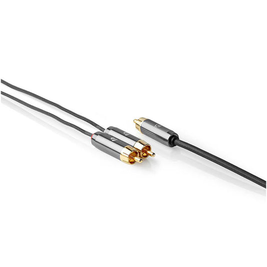 Nedis Subwoofer Cable RCA Male - 2x RCA Male - Gold Plated - 3M