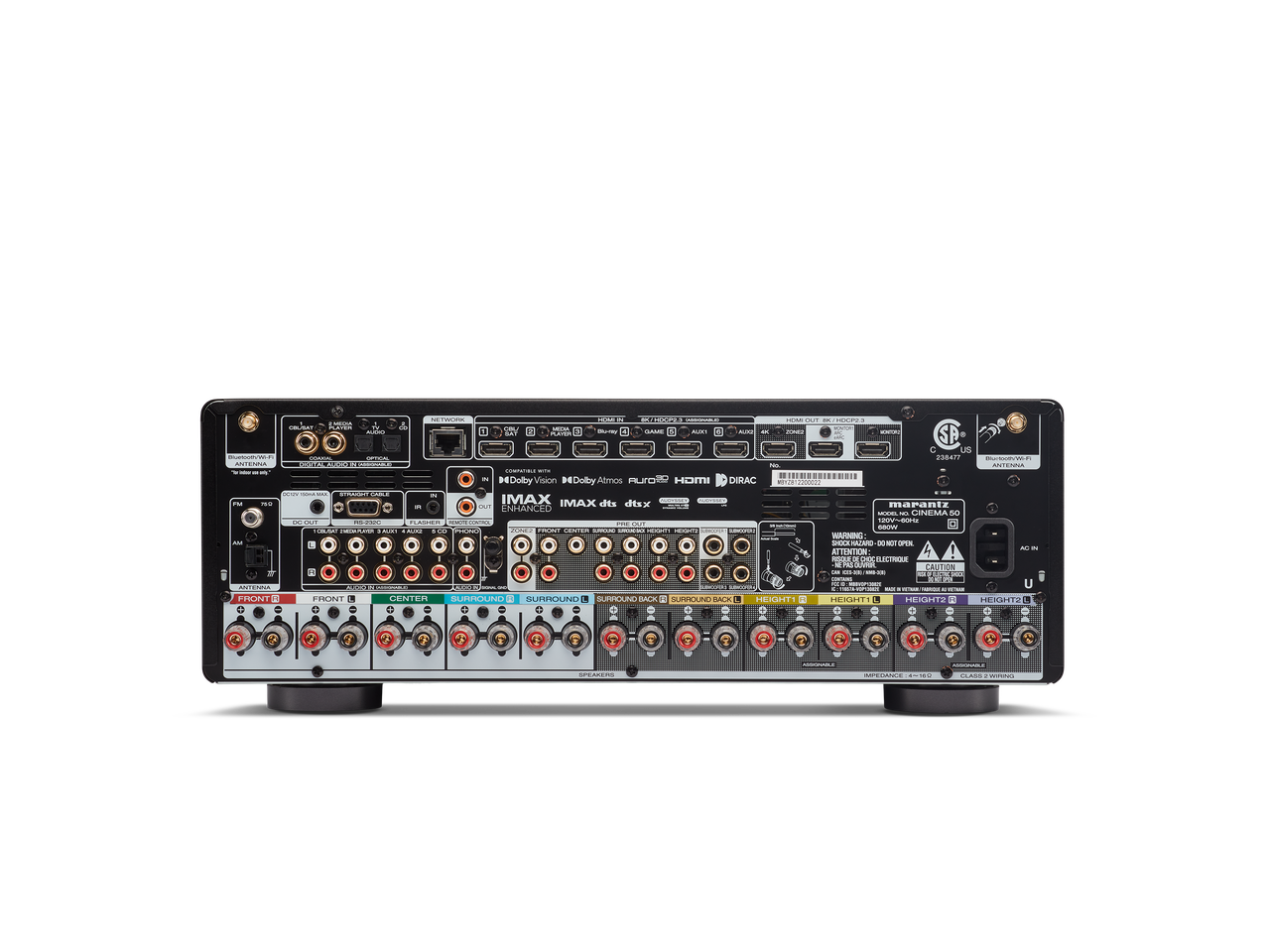 Marantz Cinema 50 - 9.4 Channel Dolby Atmos 8K AV Receiver