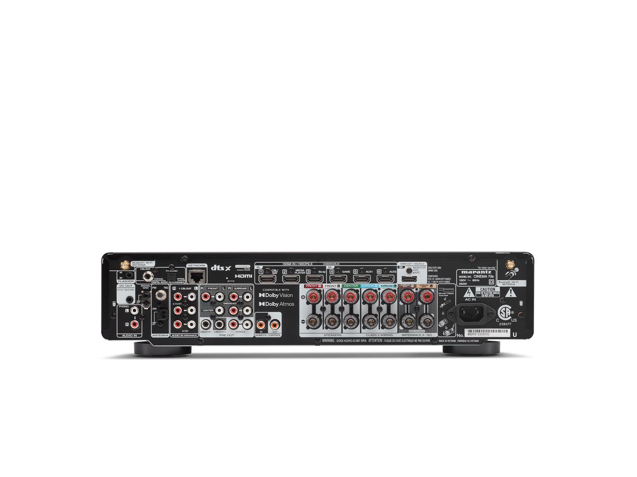 Marantz Cinema 70 - 7.2 Channel Slimline 8K Dolby Atmos Network AV Receiver