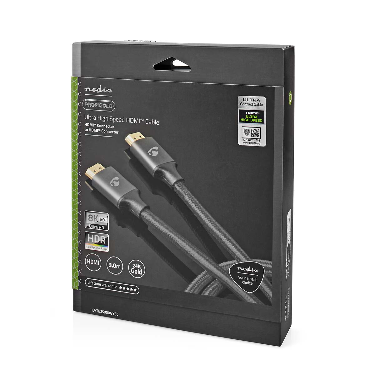 Nedis 8K Ultra High Speed HDMI Cable, 3.00m