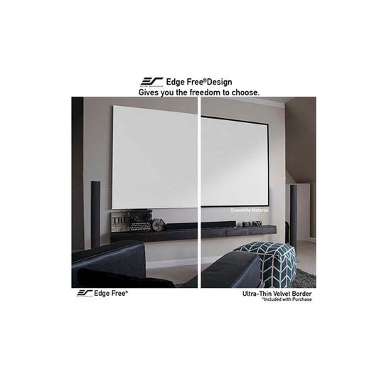Elite Screens AR110WH2 Aeon Series - 110 Inches CineWhite Edge Free/Edgeless Fixed Frame Projection Screen