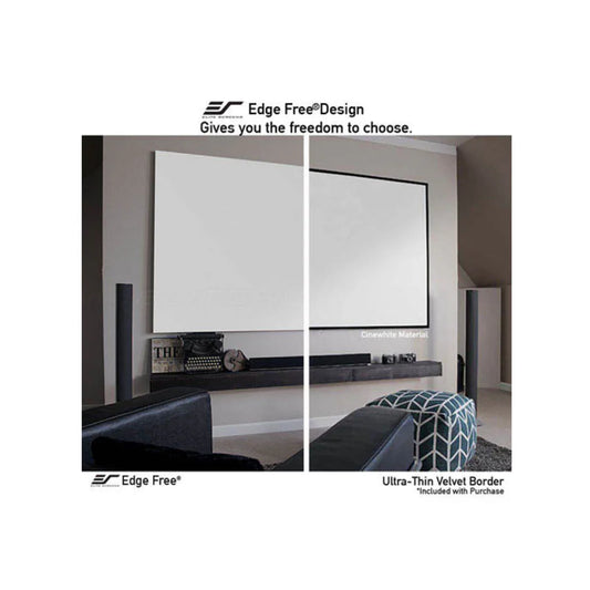 Elite Screens AR150H2-A1080P4K - 150 Inches Edge Free Cine Acoustic Pro 1080P Full HD Fixed Transparent Perforated Frame Home Theatre Projection Screen - (16:9)