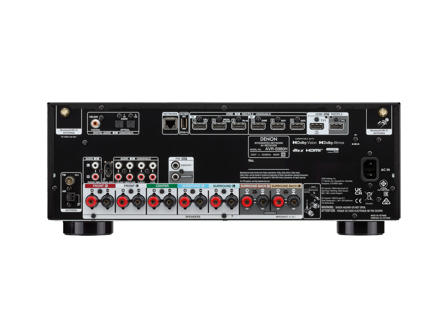 Denon AVR-S980H 7.2-Channel Network A/V Receiver