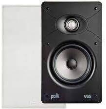 Polk Audio V65 High Performance Lightweight In-wall Rectangular Speaker(each)