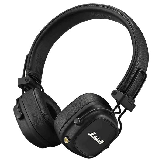 Marshall Major IV Bluetooth Headphone with Mic (Upto 80 Hours Playback, On Ear, Black)