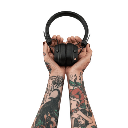 Marshall Major IV Bluetooth Headphone with Mic (Upto 80 Hours Playback, On Ear, Black)