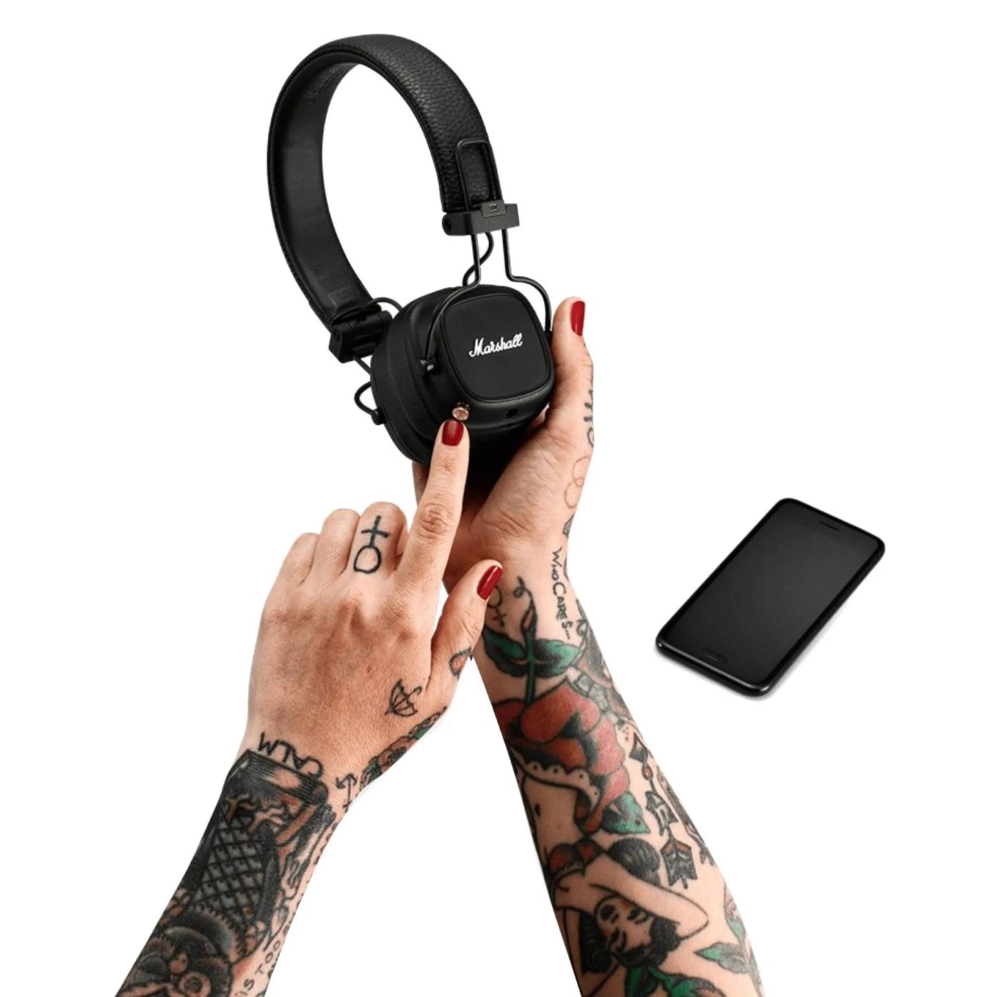 Marshall Major IV Bluetooth Headphone with Mic (Upto 80 Hours Playback, On Ear, Black)