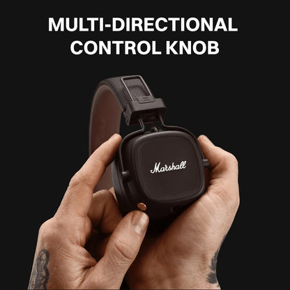 Marshall Major IV Bluetooth Headphone with Mic (Upto 80 Hours Playback, On Ear, Black)