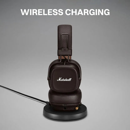 Marshall Major IV Bluetooth Headphone with Mic (Upto 80 Hours Playback, On Ear, Black)