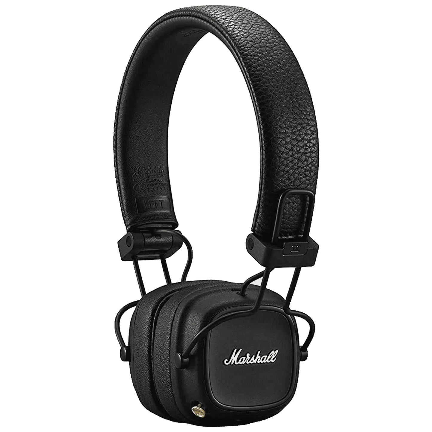 Marshall Major IV Bluetooth Headphone with Mic (Upto 80 Hours Playback, On Ear, Black)