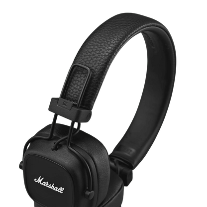 Marshall Major IV Bluetooth Headphone with Mic (Upto 80 Hours Playback, On Ear, Black)