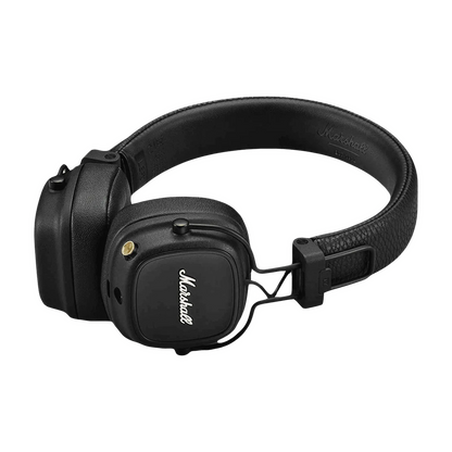 Marshall Major IV Bluetooth Headphone with Mic (Upto 80 Hours Playback, On Ear, Black)