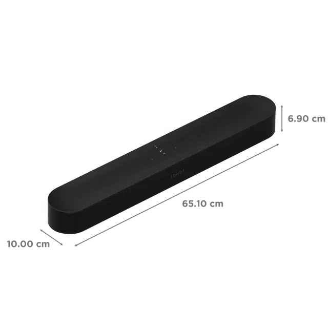 SONOS Beam Gen 2 250W Soundbar (Dolby Atmos, Stereo Channel, Black)
