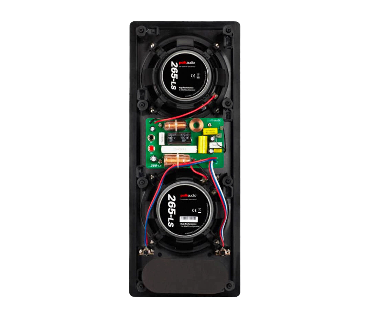 Polk Audio Vs 265-ls High Performance Vanishing Ls-series In Wall Rectangular Speaker With Dual 6.5(each)