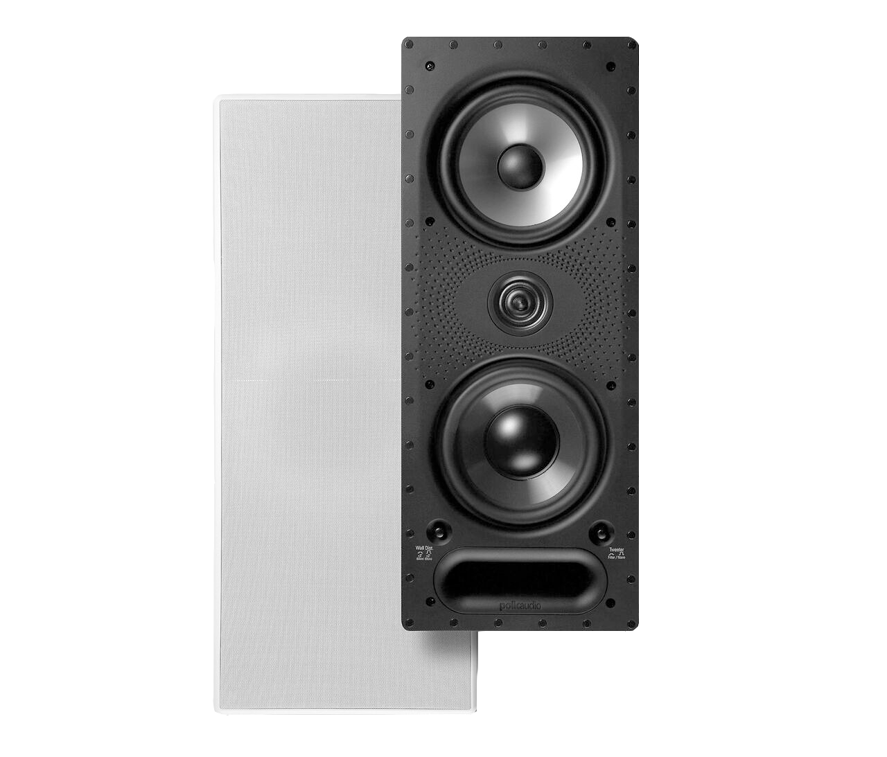 Polk Audio Vs 265-ls High Performance Vanishing Ls-series In Wall Rectangular Speaker With Dual 6.5(each)