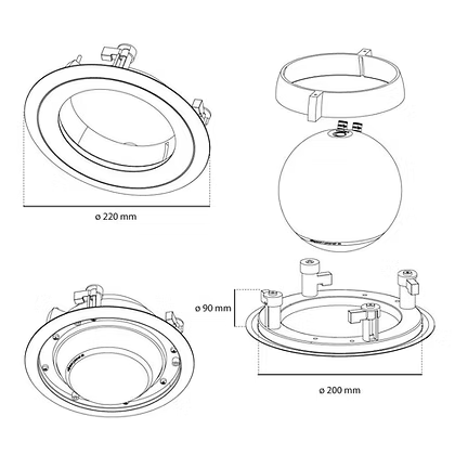 CEILING MOUNT (PLANET M)