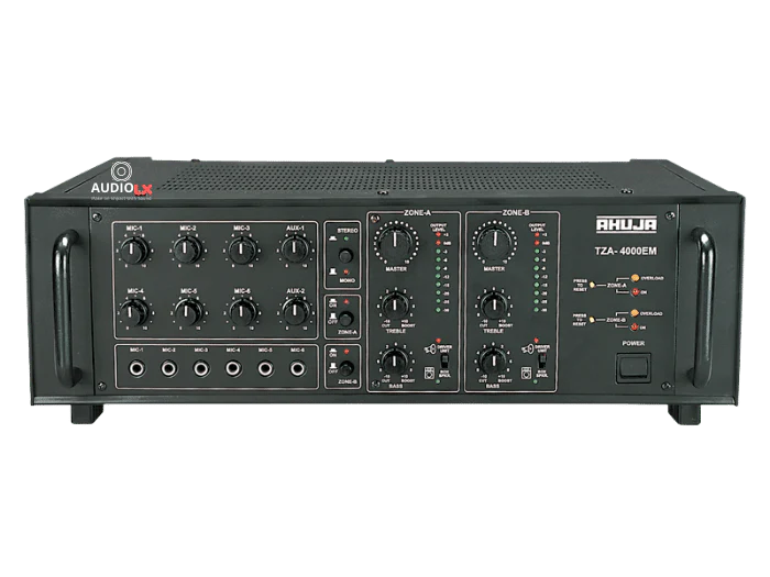 TZA-4000EM - Ahuja 400 Watts 2 Zone PA Mixer Amplifier