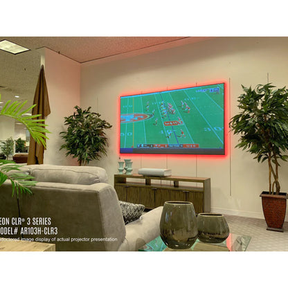 Elite Screens 115 inch UST ALR Projector Screen 16:9 4K 90% Ceiling Ambient Light Rejecting Edge Free Fixed Frame Grey Projector Screen Indoor Movie Screen Home Theater - Aeon CLR 3 AR115H-CLR3