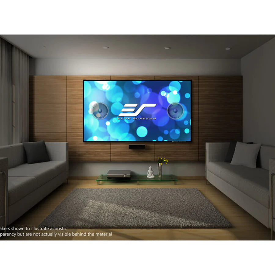 Elite Screens Aeon AUHD Series, 180-INCH 16:9, Fixed Frame Edge Free Borderless Projector Sound Transparent Perforated Weave, AR180H2-AUHD