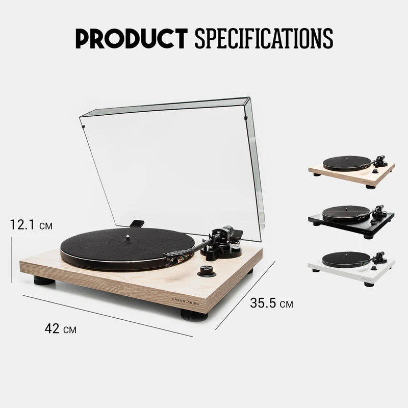 Argon Audio TT-3 - Manual Belt Drive Turntable