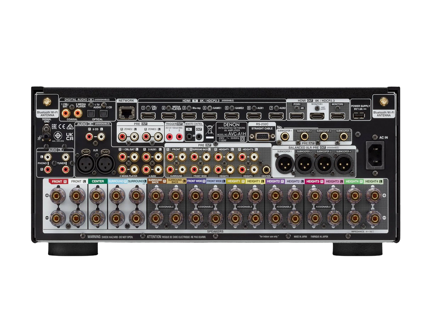 Denon AVC-A1H - 15.4 Ch. 210W 8K AV Receiver with HEOS® Built-in