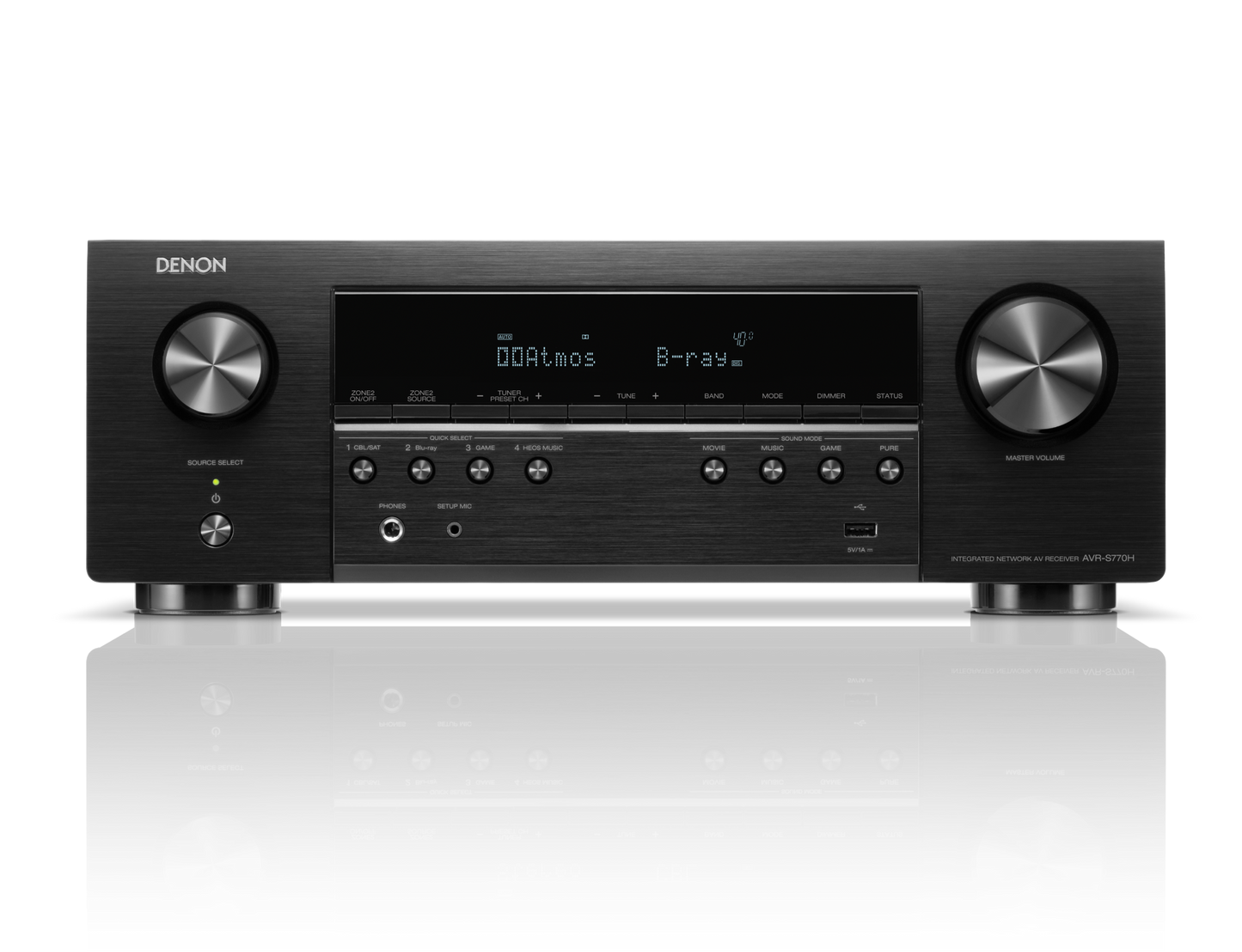 Denon AVR-S770H - 7.2 Ch. 8K AV Receiver Powered by HEOS™ with Dolby Atmos