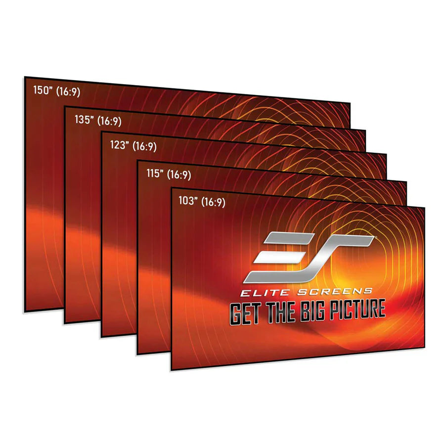 Elite Screens AR92DHD5 - 92 Inches Edge Free Cine Grey 5D Ambient Light Rejection 4K/8K UHD Fixed Frame Home Theatre Projection Screen - (16:9)