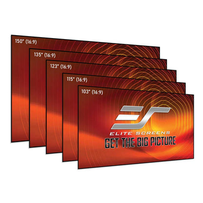 Elite Screens AR92DHD5 - 92 Inches Edge Free Cine Grey 5D Ambient Light Rejection 4K/8K UHD Fixed Frame Home Theatre Projection Screen - (16:9)