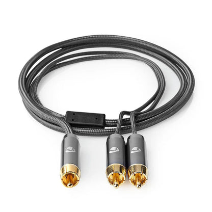 Nedis Subwoofer Cable RCA Male - 2x RCA Male - Gold Plated - 3M