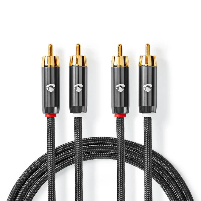 Nedis Stereo RCA Audio Cable RCA Male to Male Cable - 1m