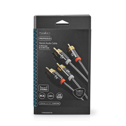 Nedis Stereo RCA Audio Cable RCA Male to Male Cable - 1m