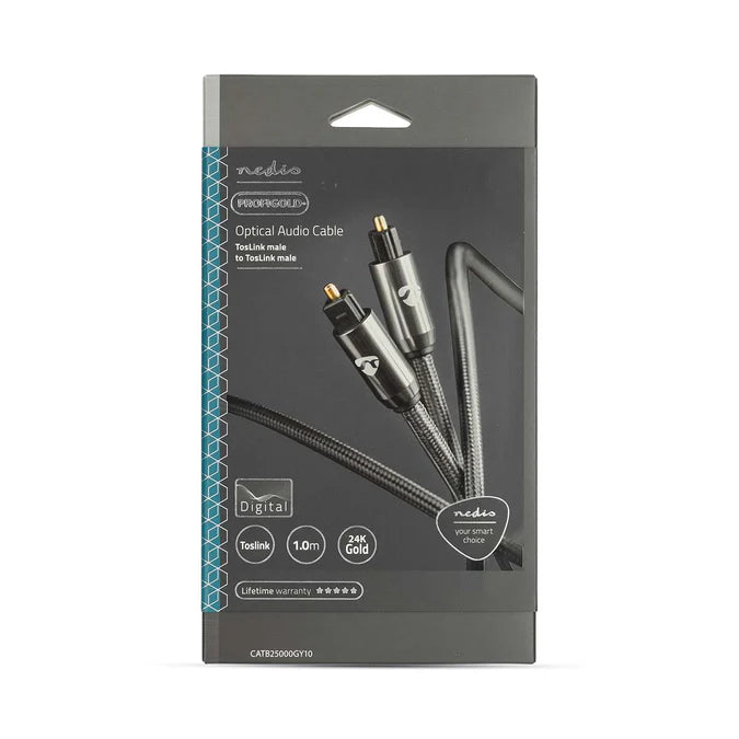 Nedis Optical Audio Cable TosLink Male - TosLink Male - Round - 1.00 m