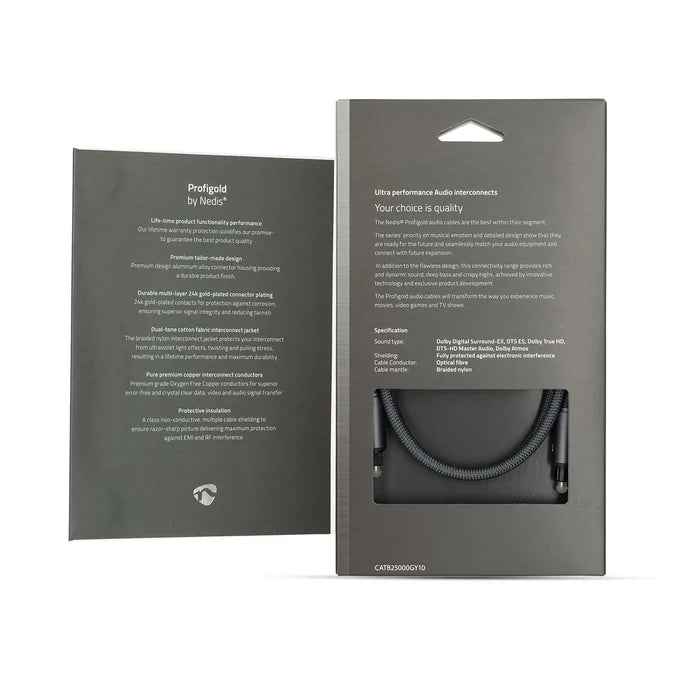 Nedis Optical Audio Cable TosLink Male - TosLink Male - Round - 2.00 m
