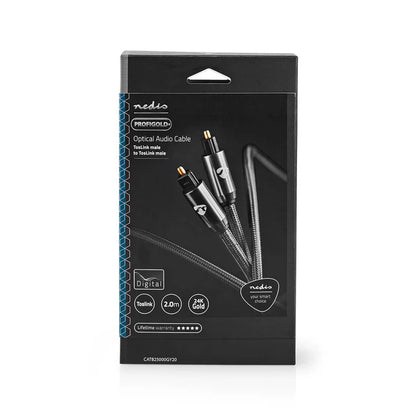 Nedis Optical Audio Cable TosLink Male - TosLink Male - Round - 2.00 m