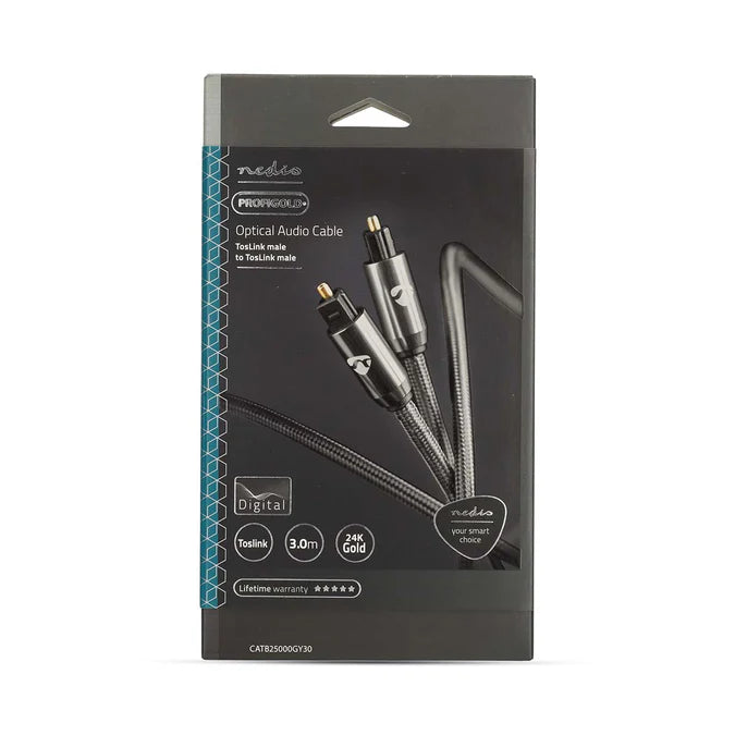 Nedis Optical Audio Cable TosLink Male - TosLink Male - Round - 3.00 m