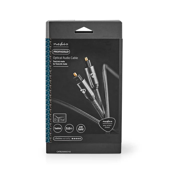Nedis Optical Audio Cable TosLink Male - TosLink Male - Round - 5.00 m