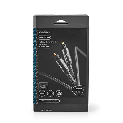 Nedis Optical Audio Cable TosLink Male - TosLink Male - Round - 5.00 m