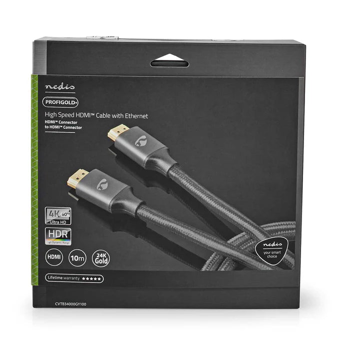 Nedis High Speed HDMI™ Cable with Ethernet HDMI™ Connector - HDMI™ Connector - 4K@60Hz - 10.0 m