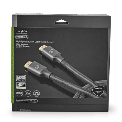 Nedis High Speed HDMI™ Cable with Ethernet HDMI™ Connector - HDMI™ Connector - 4K@60Hz - 10.0 m