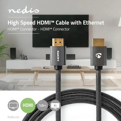 Nedis High Speed HDMI™ Cable with Ethernet HDMI™ Connector - HDMI™ Connector - 4K@60Hz - 2.00 m