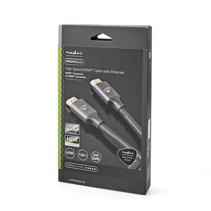 Nedis High Speed HDMI™ Cable with Ethernet HDMI™ Connector - HDMI™ Connector - 4K@60Hz - 1.00 m