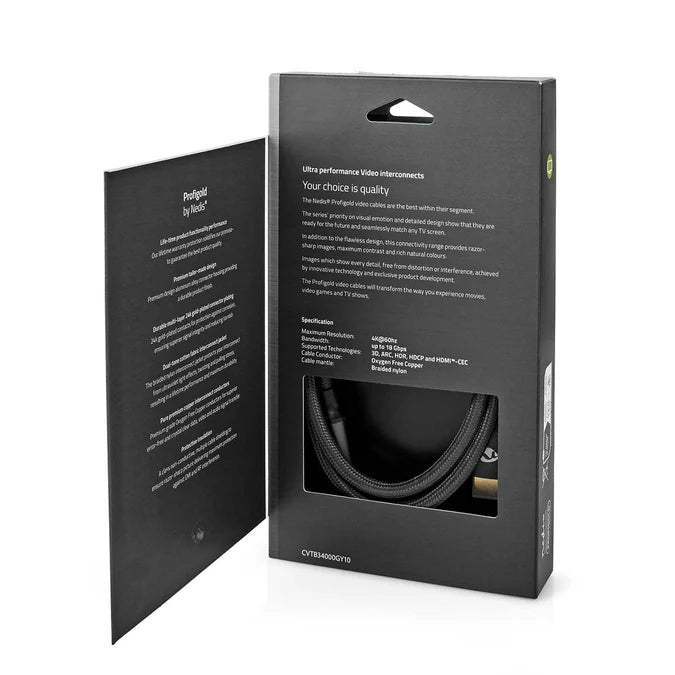 Nedis High Speed HDMI™ Cable with Ethernet HDMI™ Connector - HDMI™ Connector - 4K@60Hz - 2.00 m