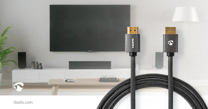 Nedis High Speed HDMI™ Cable with Ethernet HDMI™ Connector - HDMI™ Connector - 4K@60Hz - 1.00 m