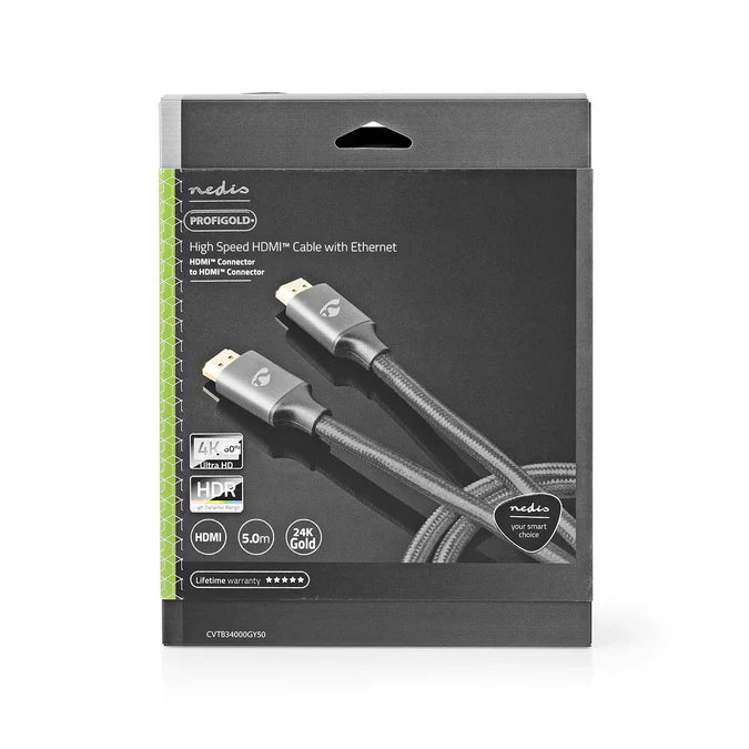 Nedis High Speed HDMI™ Cable with Ethernet HDMI™ Connector - HDMI™ Connector - 4K@60Hz - 5.00 m