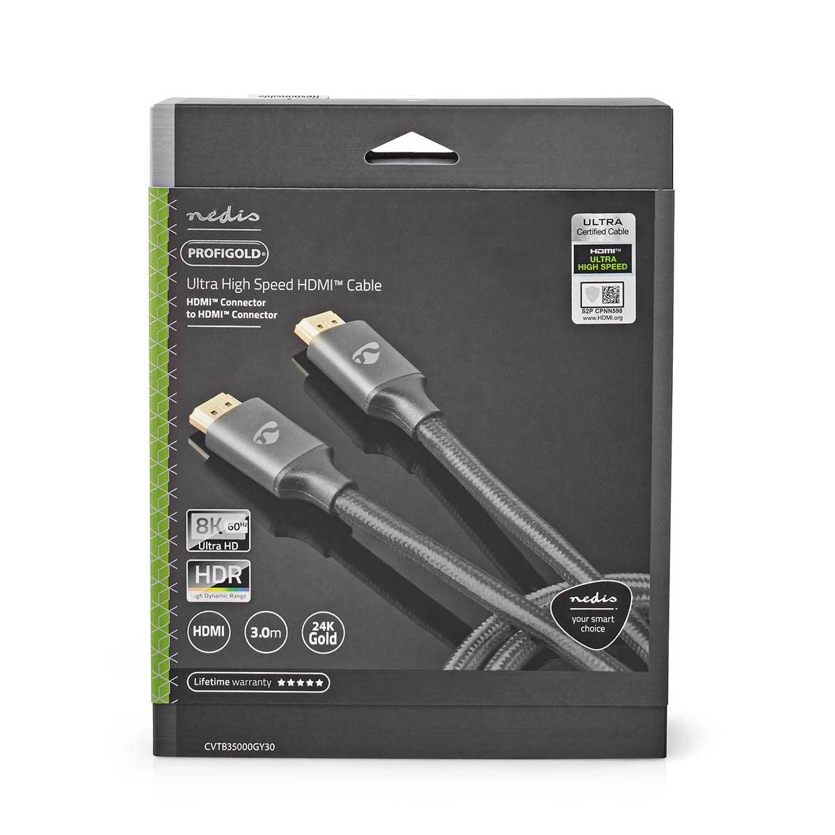 Nedis 8K Ultra High Speed HDMI Cable, 3.00m