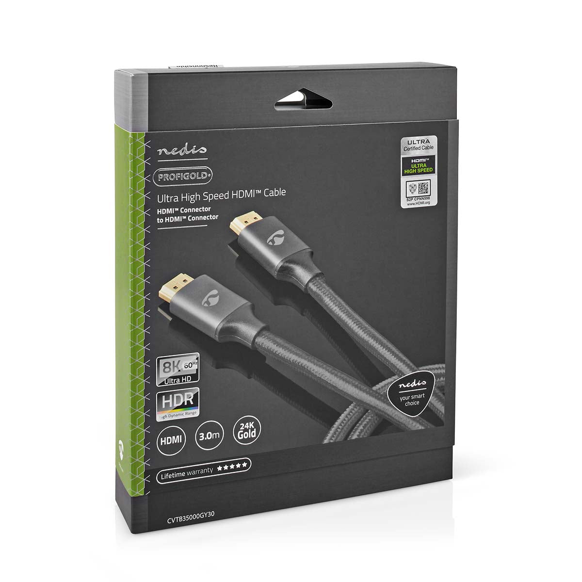Nedis 8K Ultra High Speed HDMI Cable, 3.00m