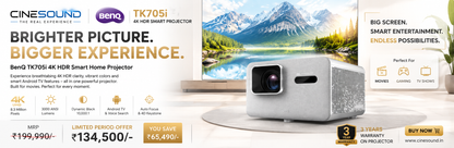 BenQ TK705i - 4LED 4K UHD Smart Home Cinema Projector with 3300 lumens