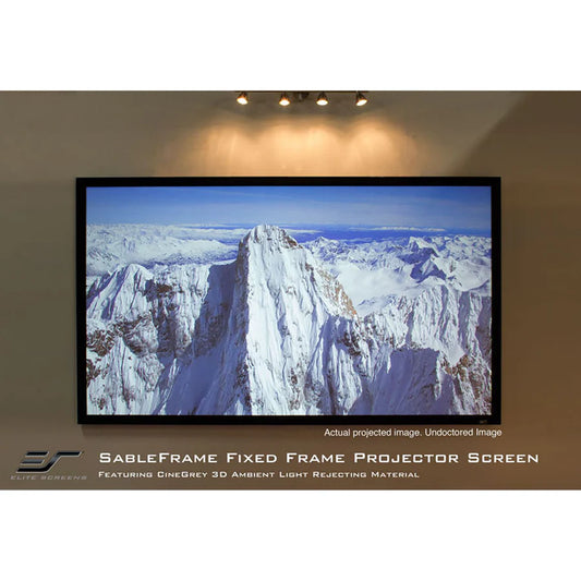 Elite ER110DHD3 Sable Frame CineGrey 3D, 110-inch Diagonal 16:9, 8K4K UltraHD ALR Fixed Frame Projector Screen