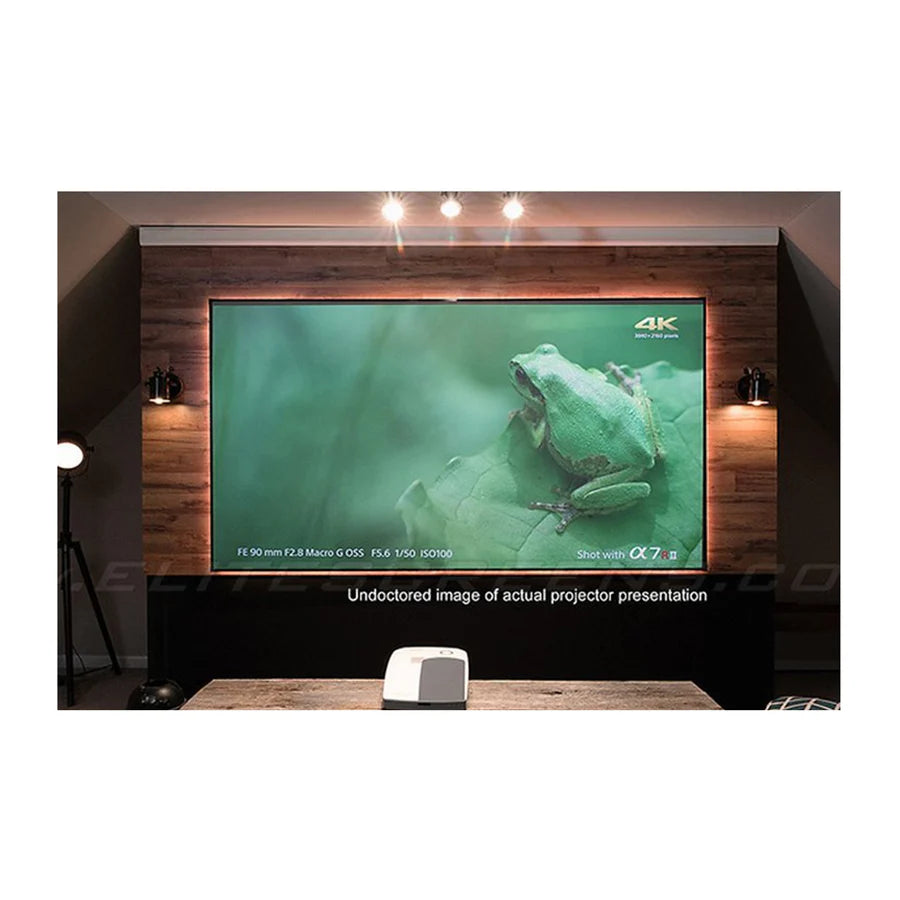 Elite Screens AR100H-CLR Aeon CLR - 100 Inches CineGrey Edge Free Ceiling Light Rejecting Ultra Short Throw Fixed Frame Projection Screen