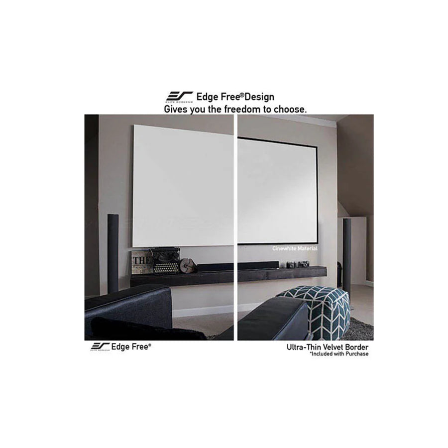Elite Screens AR120WH2 Aeon Series - 120 Inches CineWhite Edge Free/Edgeless Fixed Frame Projection Screen